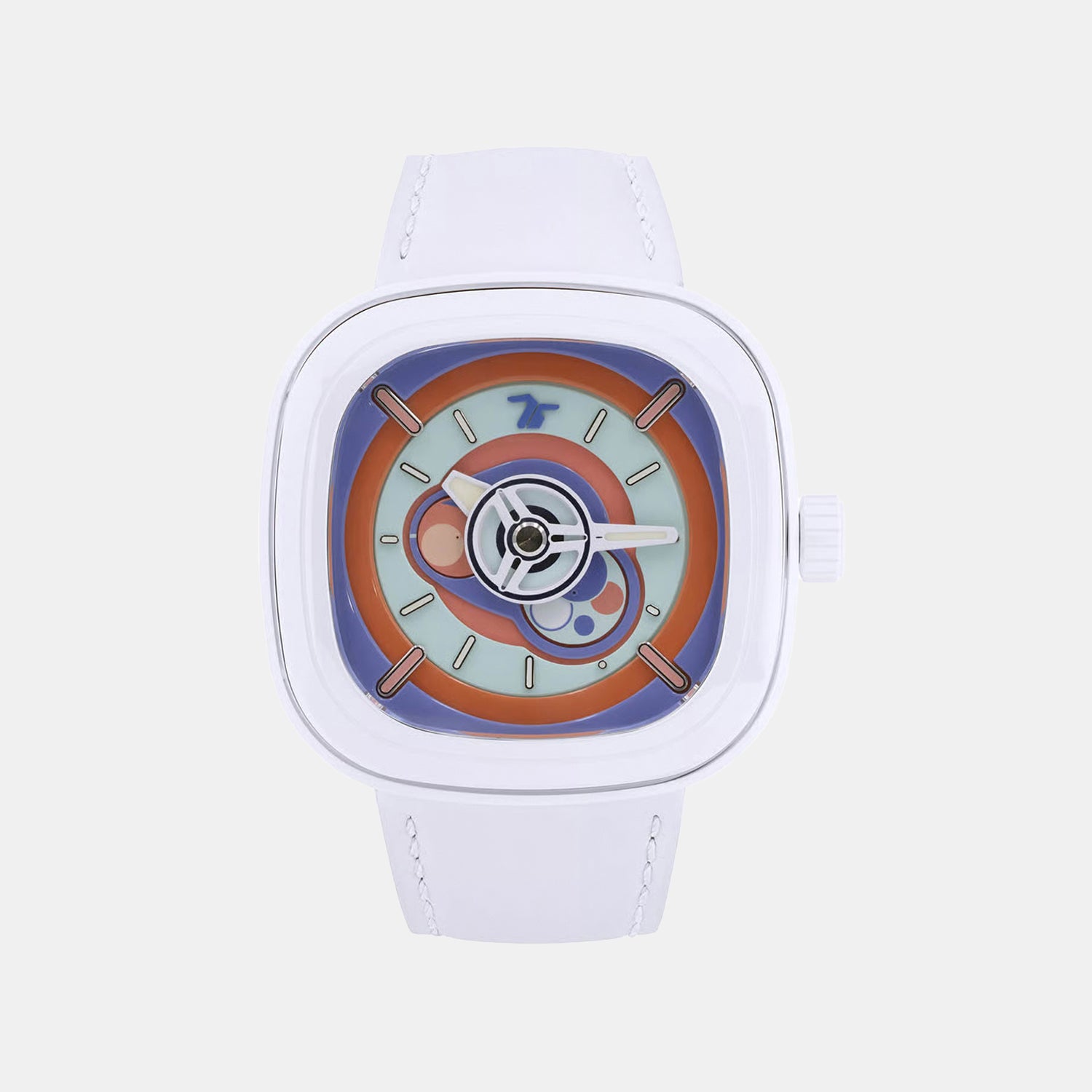 Bubblegum Unisex Automatic Blue Dial Analog Leather Watch P1C-06