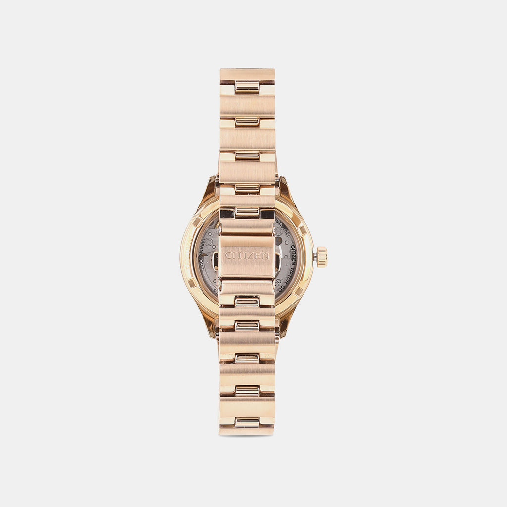 Women Automatic White Dial Analog Stainless Steel Watch PC1007-81D