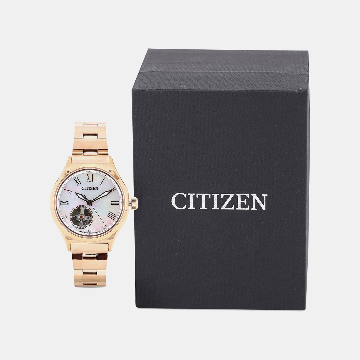 Women Automatic White Dial Analog Stainless Steel Watch PC1007-81D