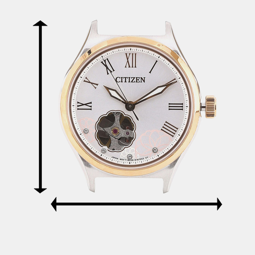 Women Automatic White Dial Analog Stainless Steel Watch PC1008-89A