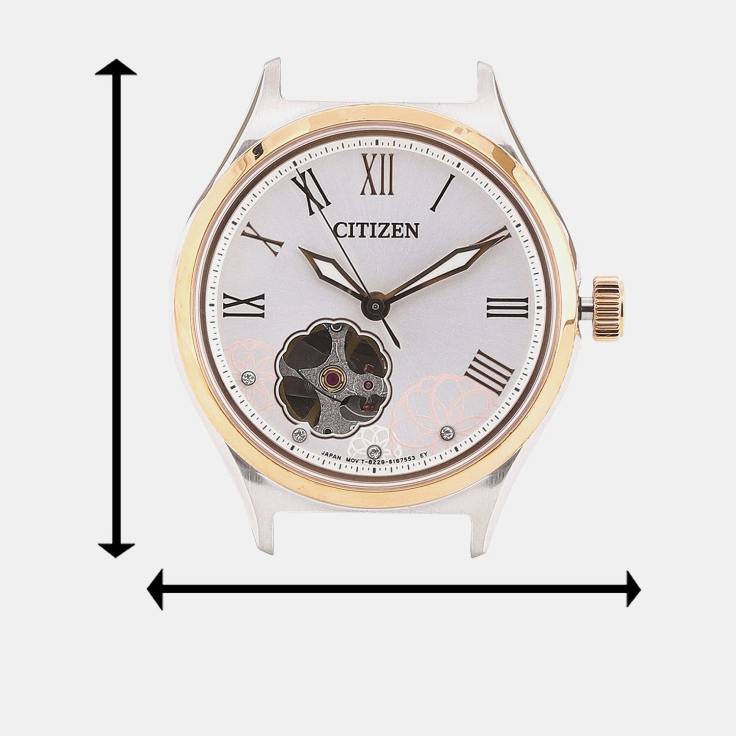 Women Automatic White Dial Analog Stainless Steel Watch PC1008-89A