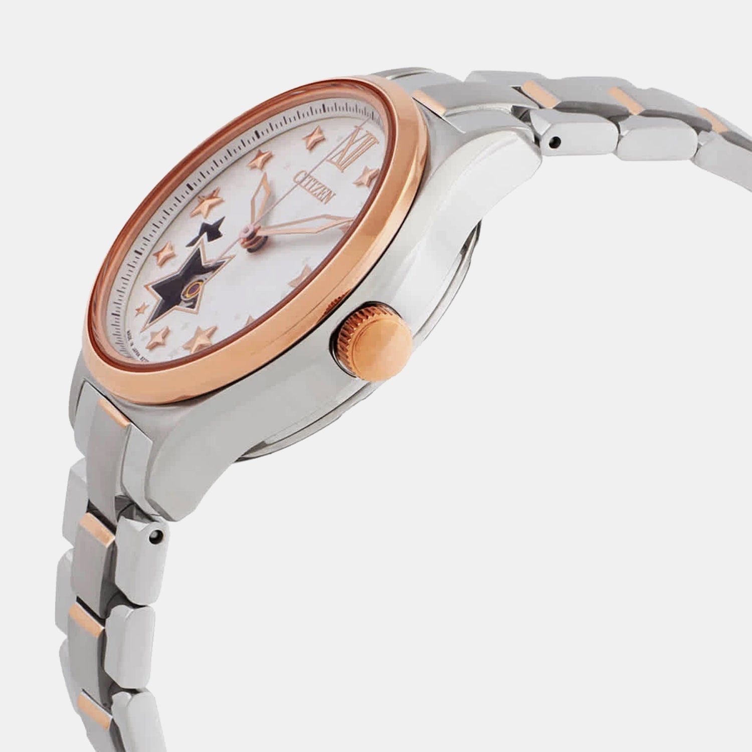 Skeleton Women Automatic Silver Dial Analog Stainless Steel Watch PC1009-78B
