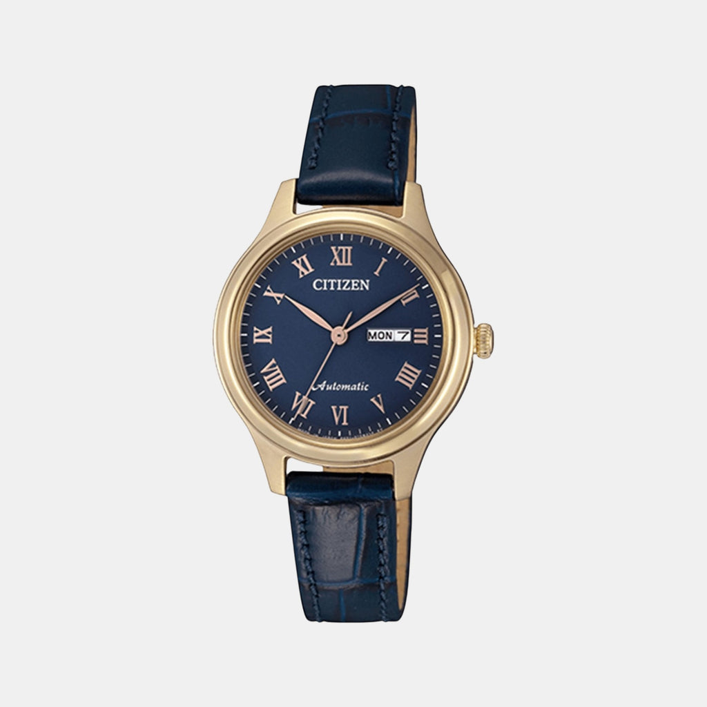 Women Automatic Blue Dial Analog Leather Watch PD7133-11L