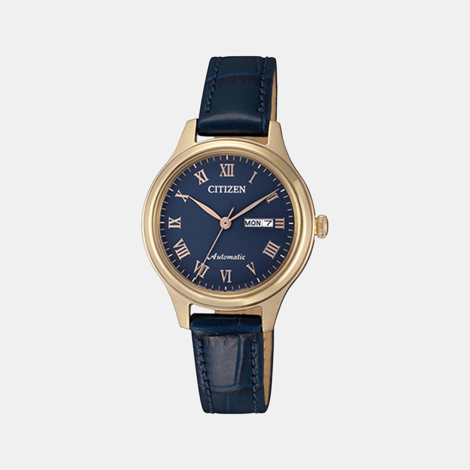 Women Automatic Blue Dial Analog Leather Watch PD7133-11L