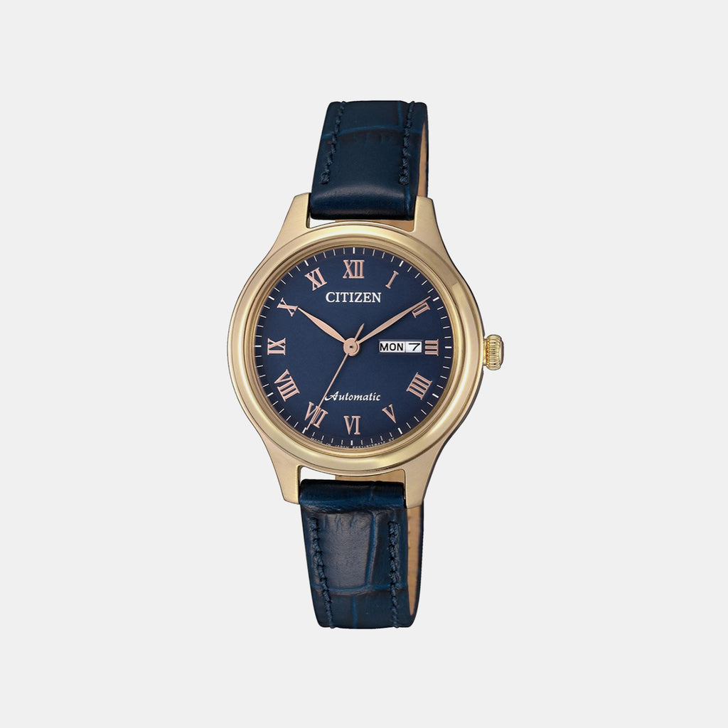 Women Automatic Blue Dial Analog Leather Watch PD7133-11L
