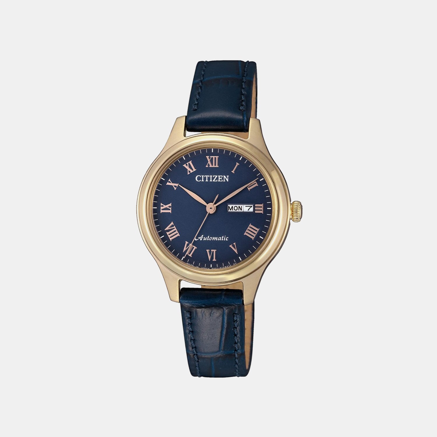 Women Automatic Blue Dial Analog Leather Watch PD7133-11L