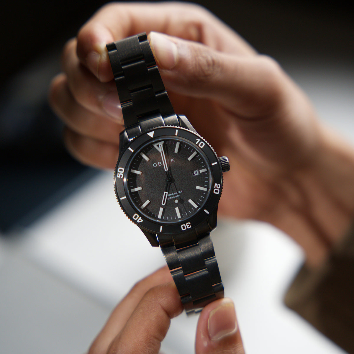 Men Automatic Black Dial Analog Stainless Steel Watch PHANTOM-METAL