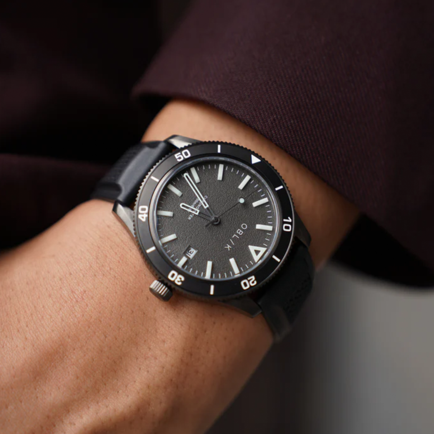 Phantom Men Automatic Black Dial Analog Silicone Watch