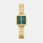 Leonor Women Quartz Green Dial Analog Stainless Steel Watch 073J572