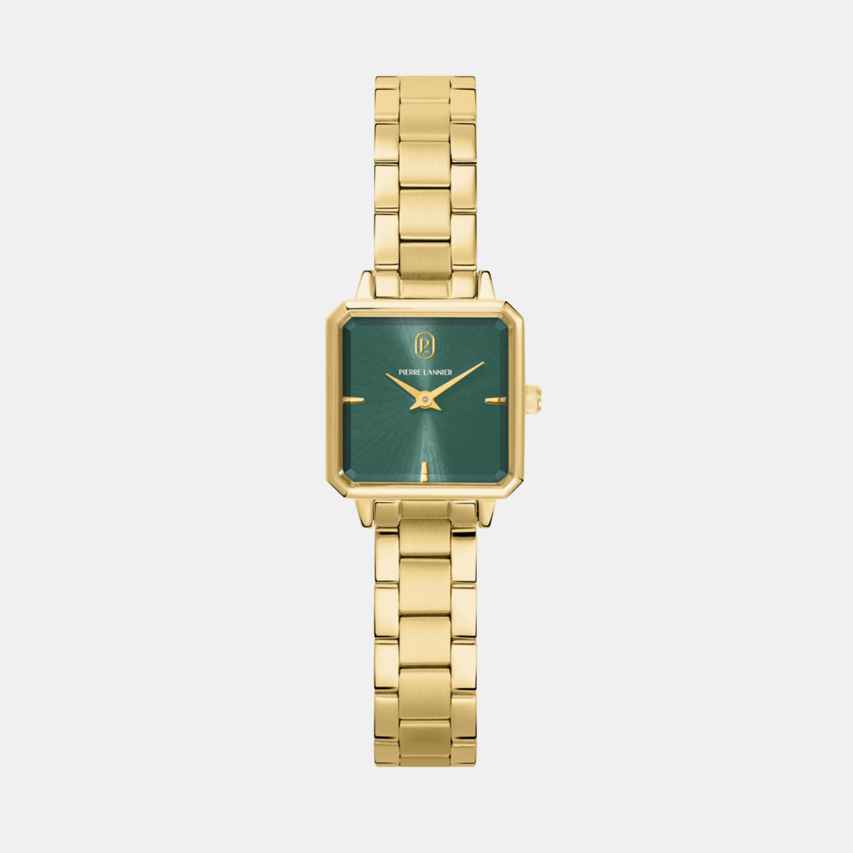 Leonor Women Quartz Green Dial Analog Stainless Steel Watch 073J572