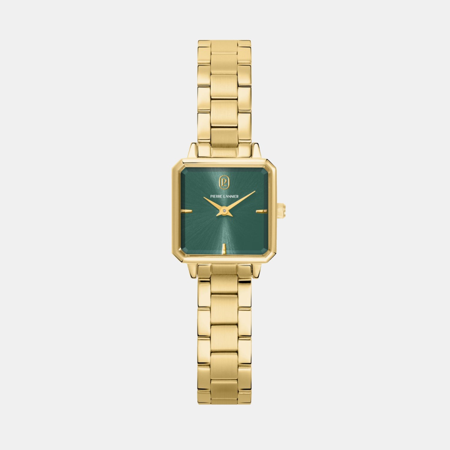 Leonor Women Quartz Green Dial Analog Stainless Steel Watch 073J572