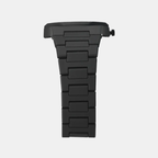 Polycarbonate Men Quartz Black Dial Analog Stainless Steel Watch