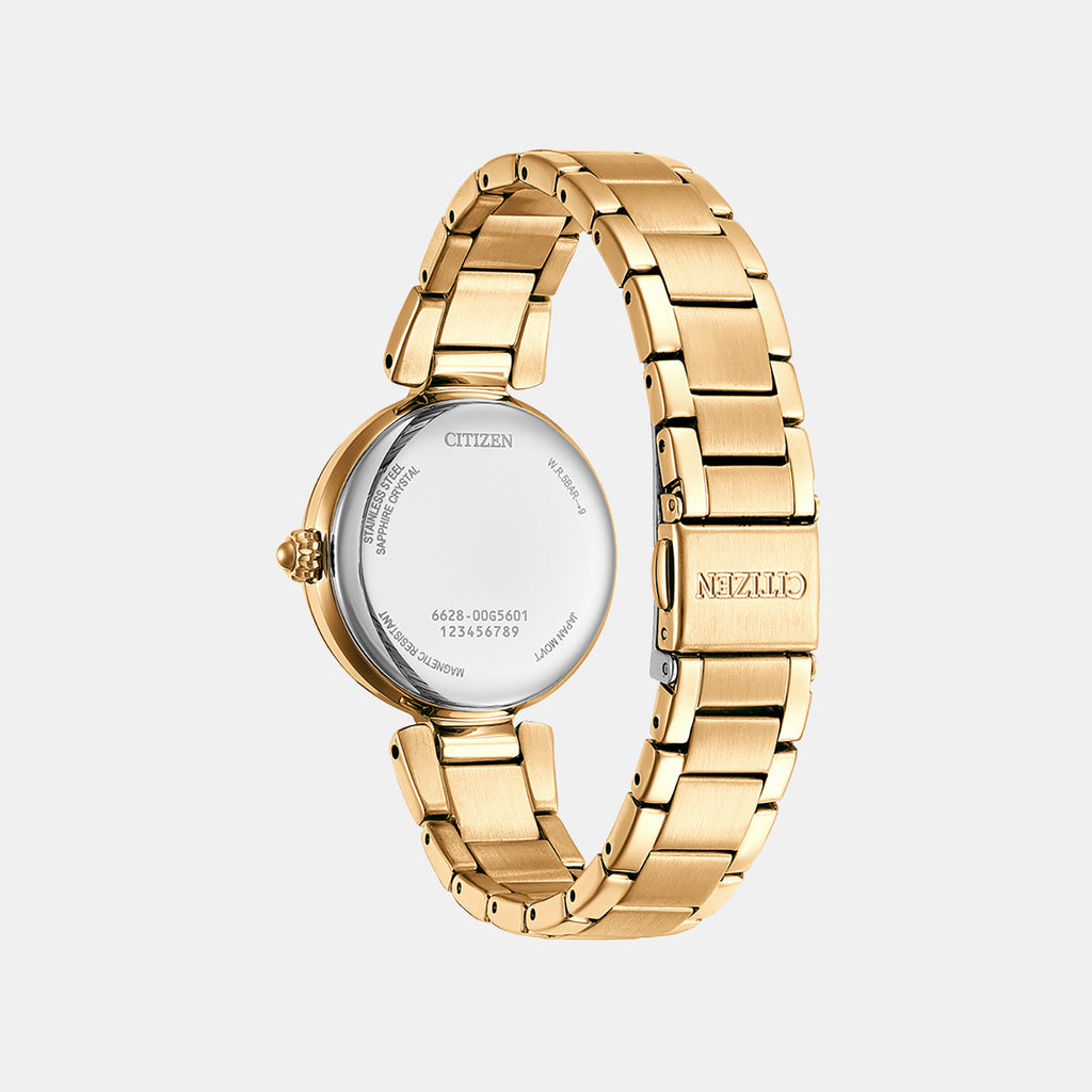 Women Automatic Gold Dial Analog Stainless Steel Watch PR1052-62A