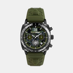 Plein Sports Round Green Chronograph watch