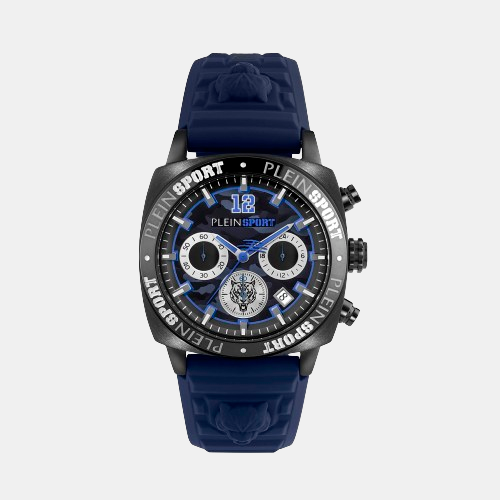 Plein Sports Round Blue Chronograph watch