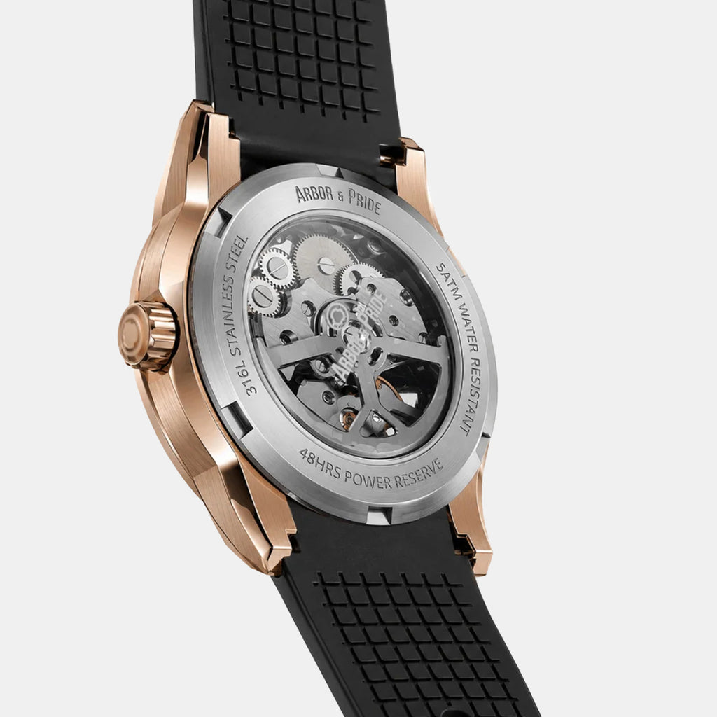 Pulse Men Automatic Rose Gold Dial Analog Silicone Watch Pulse Rose Gold