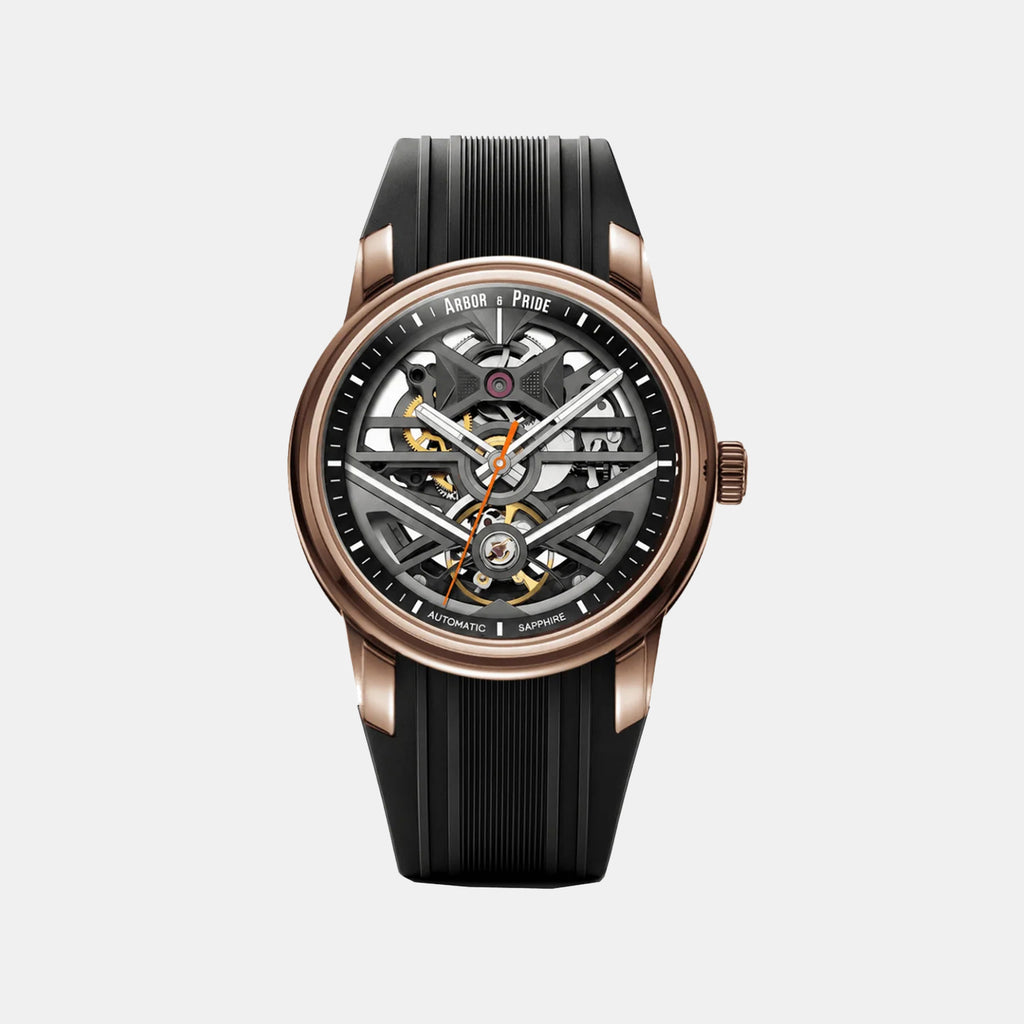 Pulse Men Automatic Rose Gold Dial Analog Silicone Watch Pulse Rose Gold