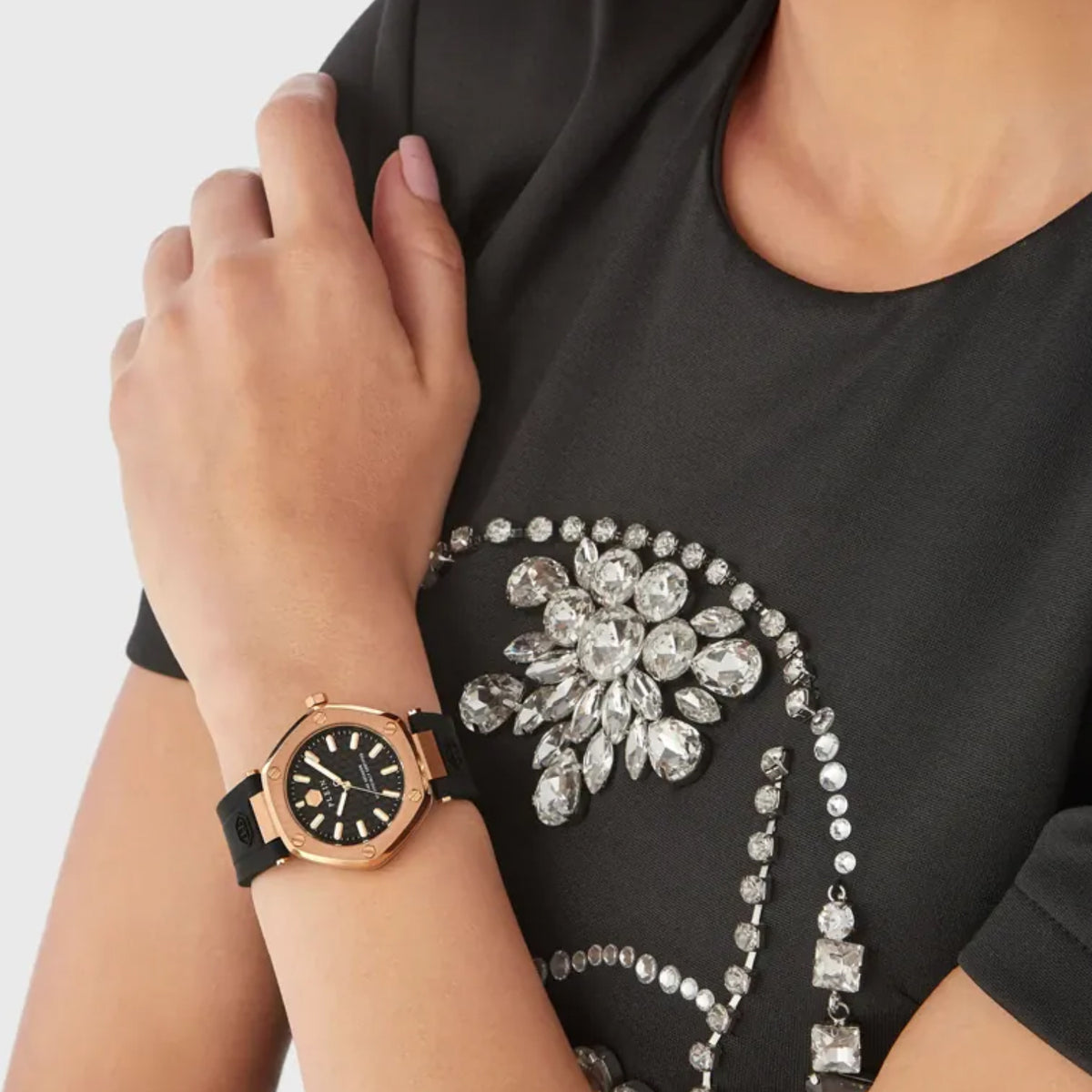 Women Quartz Black Dial Chronograph Silicone Watch PW1BA0323