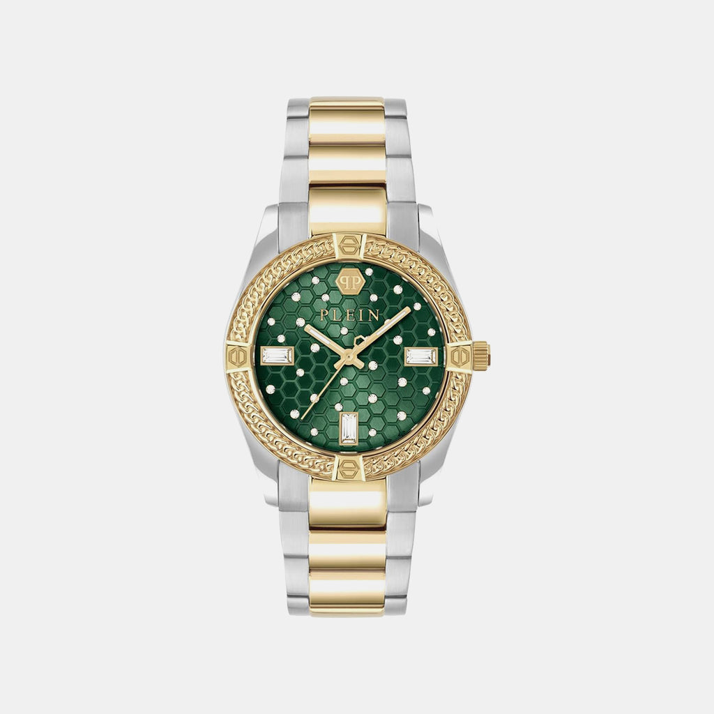 Women Quartz Green Dial Analog Metal Watch PW1FA0325