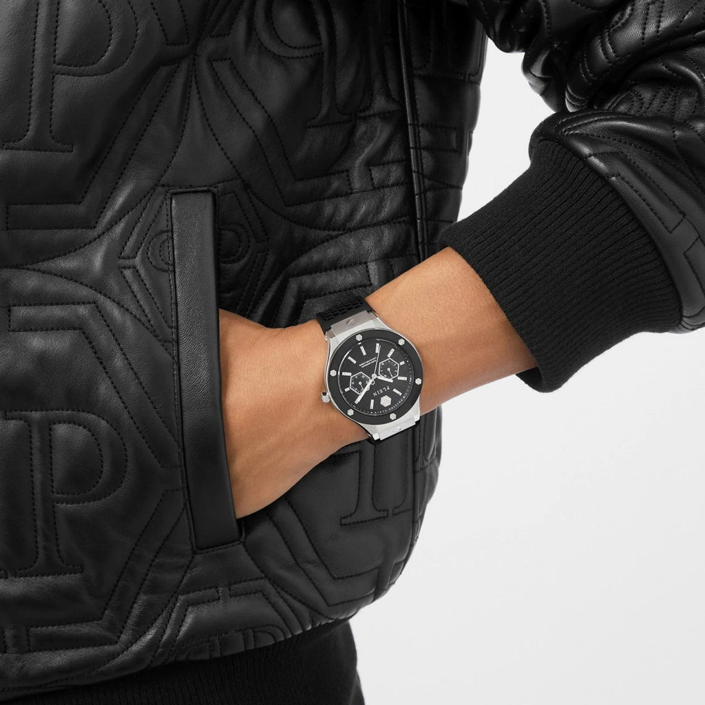 Men Quartz Black Dial Analog Silicone Watch PW1GA0126