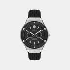 Men Quartz Black Dial Analog Silicone Watch PW1GA0126
