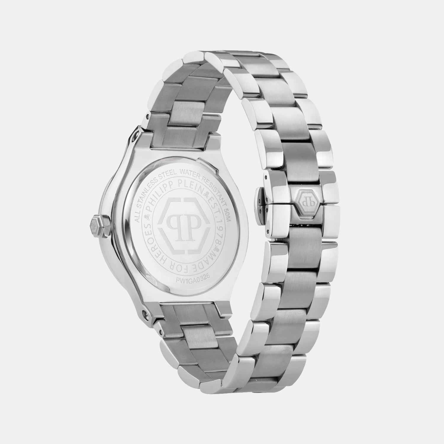 Men Quartz Silver Dial Analog Stainless Steel Watch PW1GA0326