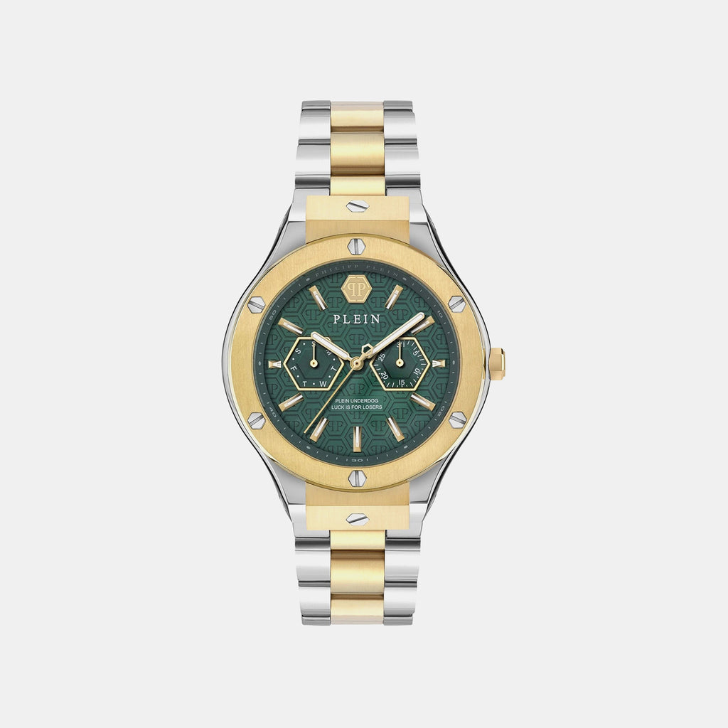 Men Quartz Green Dial Analog Stainless Steel Watch PW1GA0426