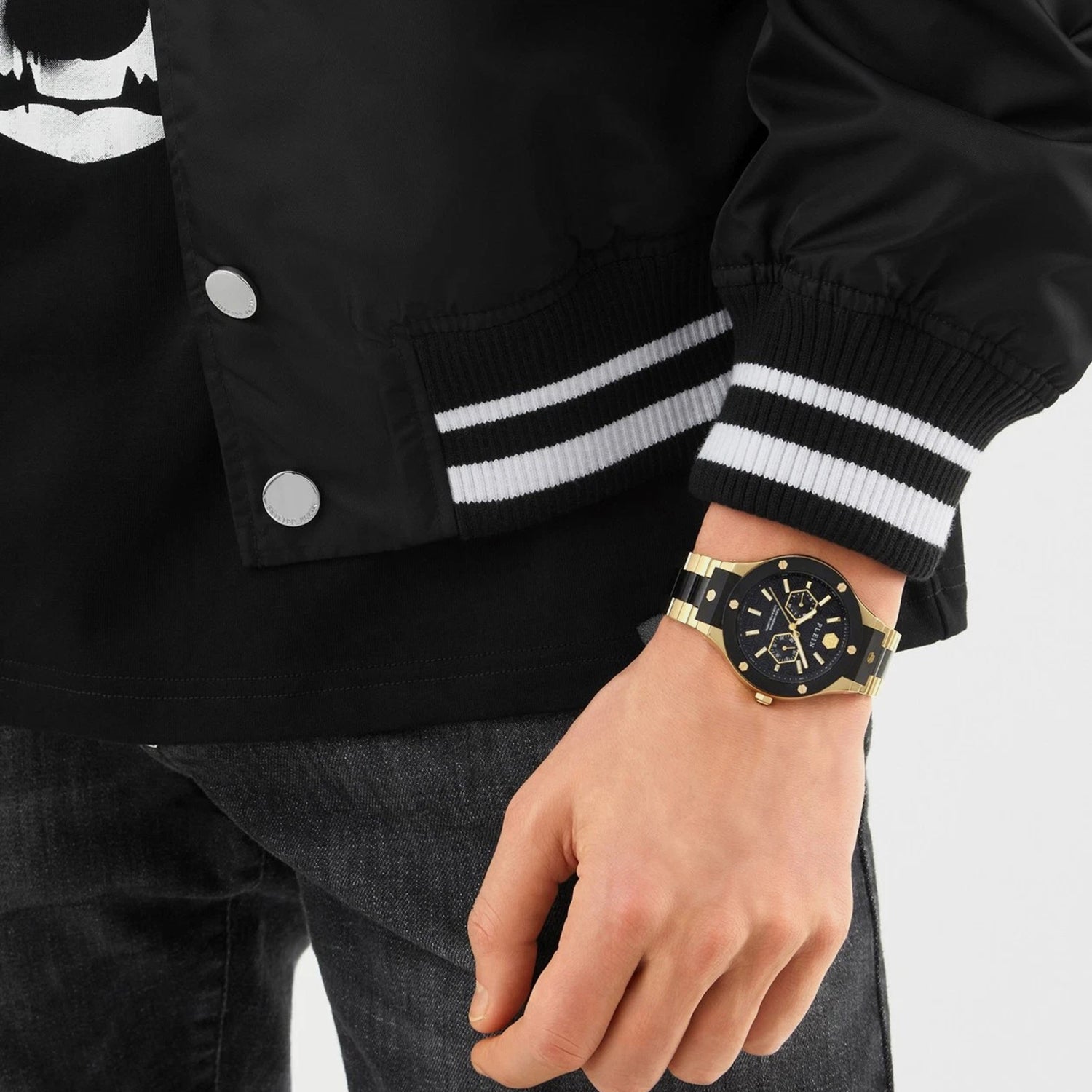 Men Quartz Black Dial Analog Stainless Steel Watch PW1GA0626