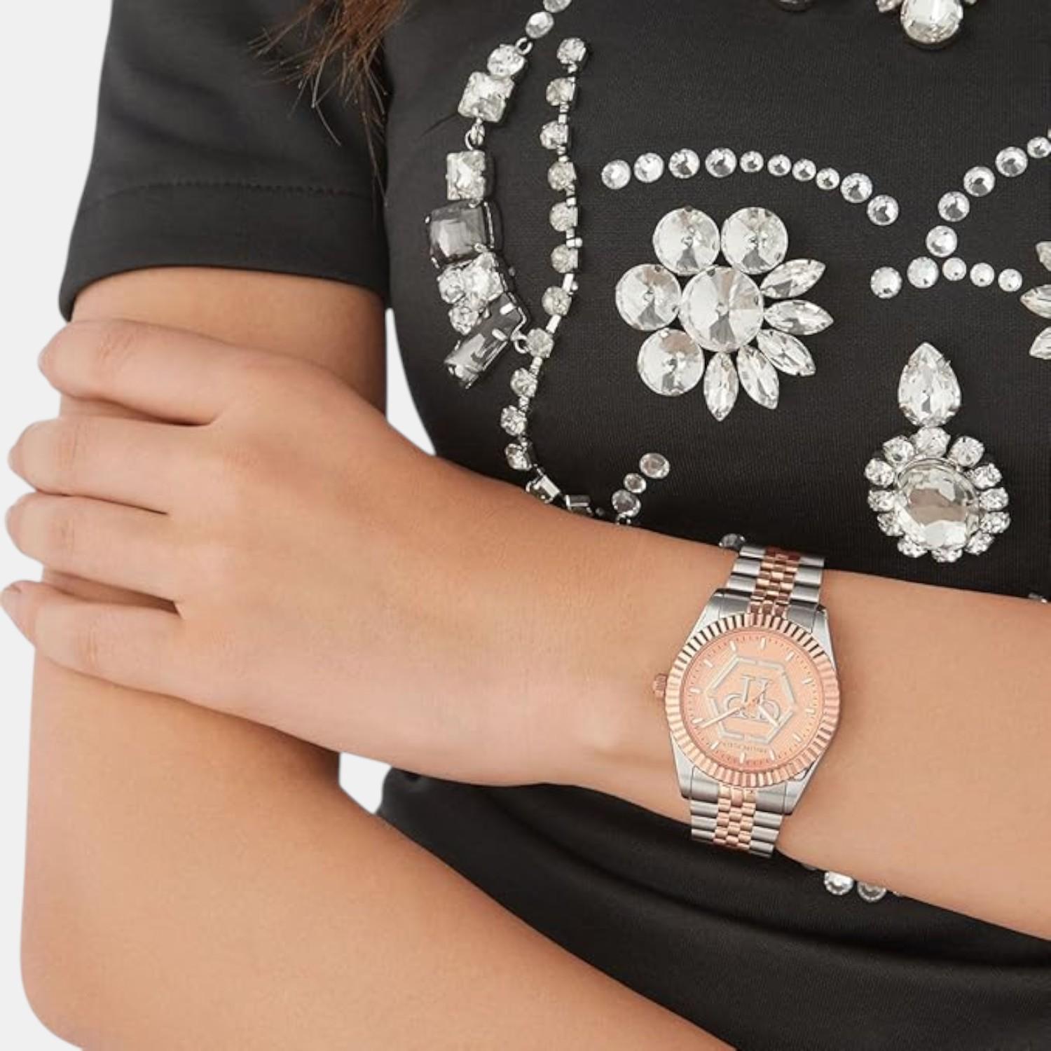 Women Quartz Rose Gold Dial Analog Stainless Steel Watch PW2BA0423