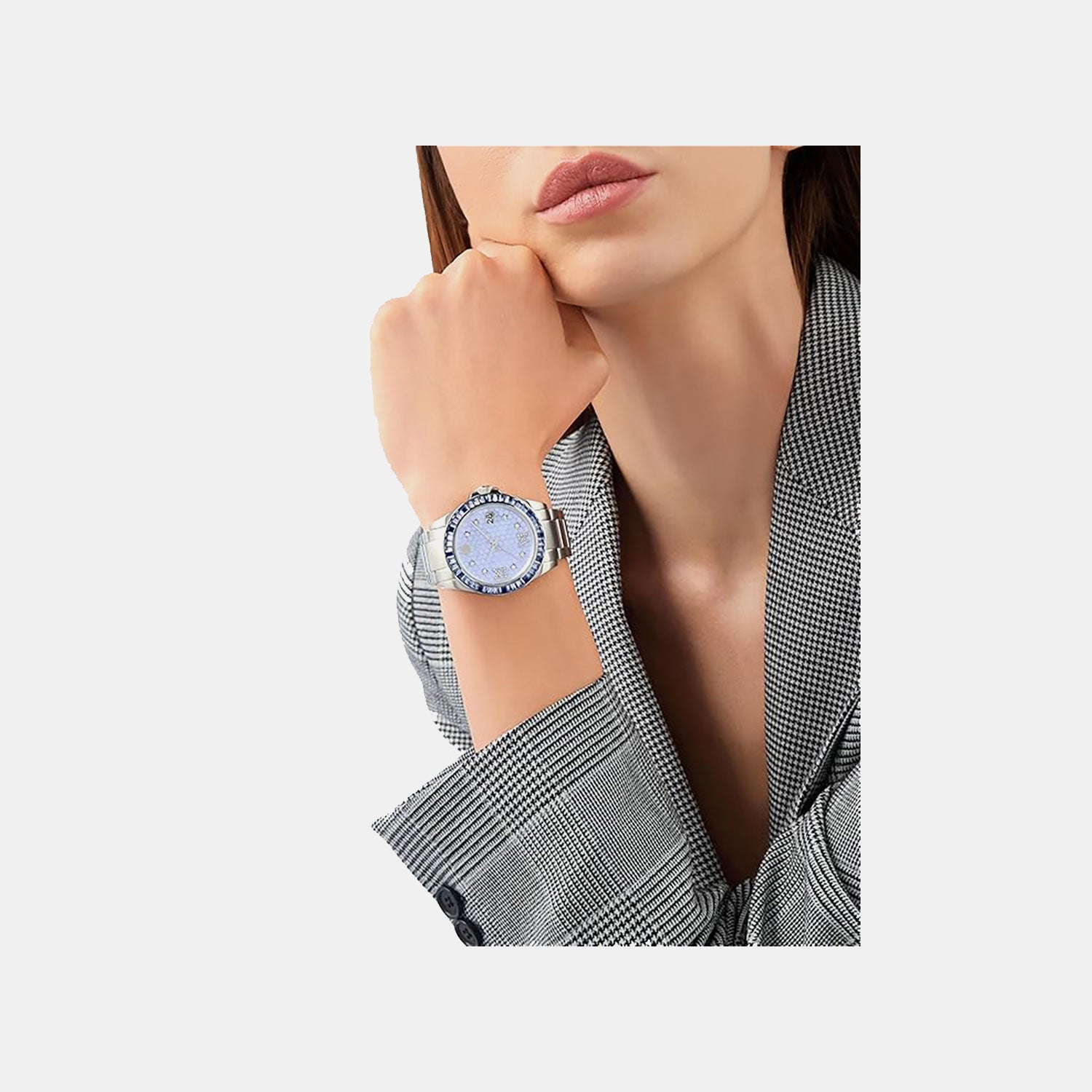 Women Quartz Light Blue Dial Analog Metal Watch PW2FA0125