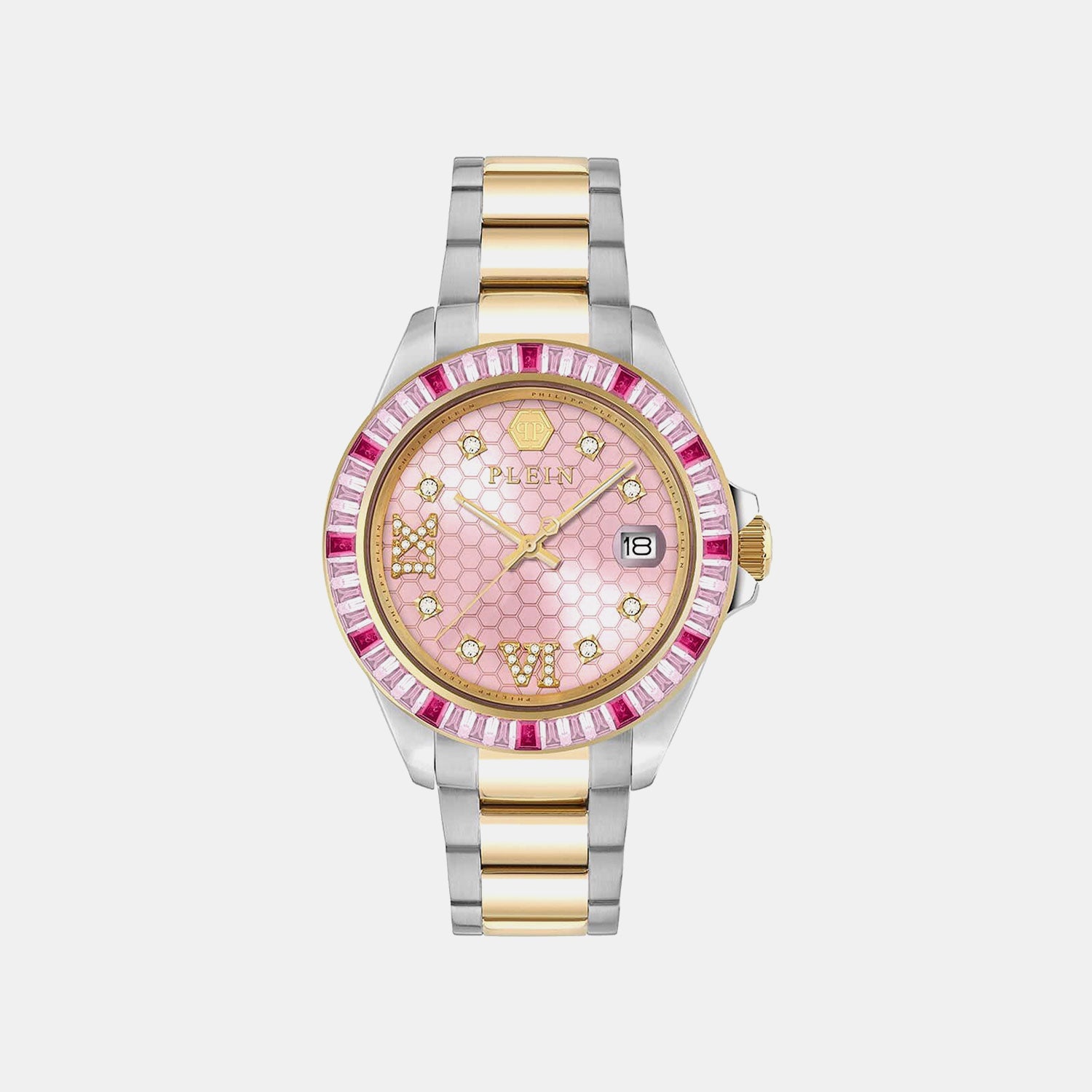 Women Quartz Pink Dial Analog Metal Watch PW2FA0325