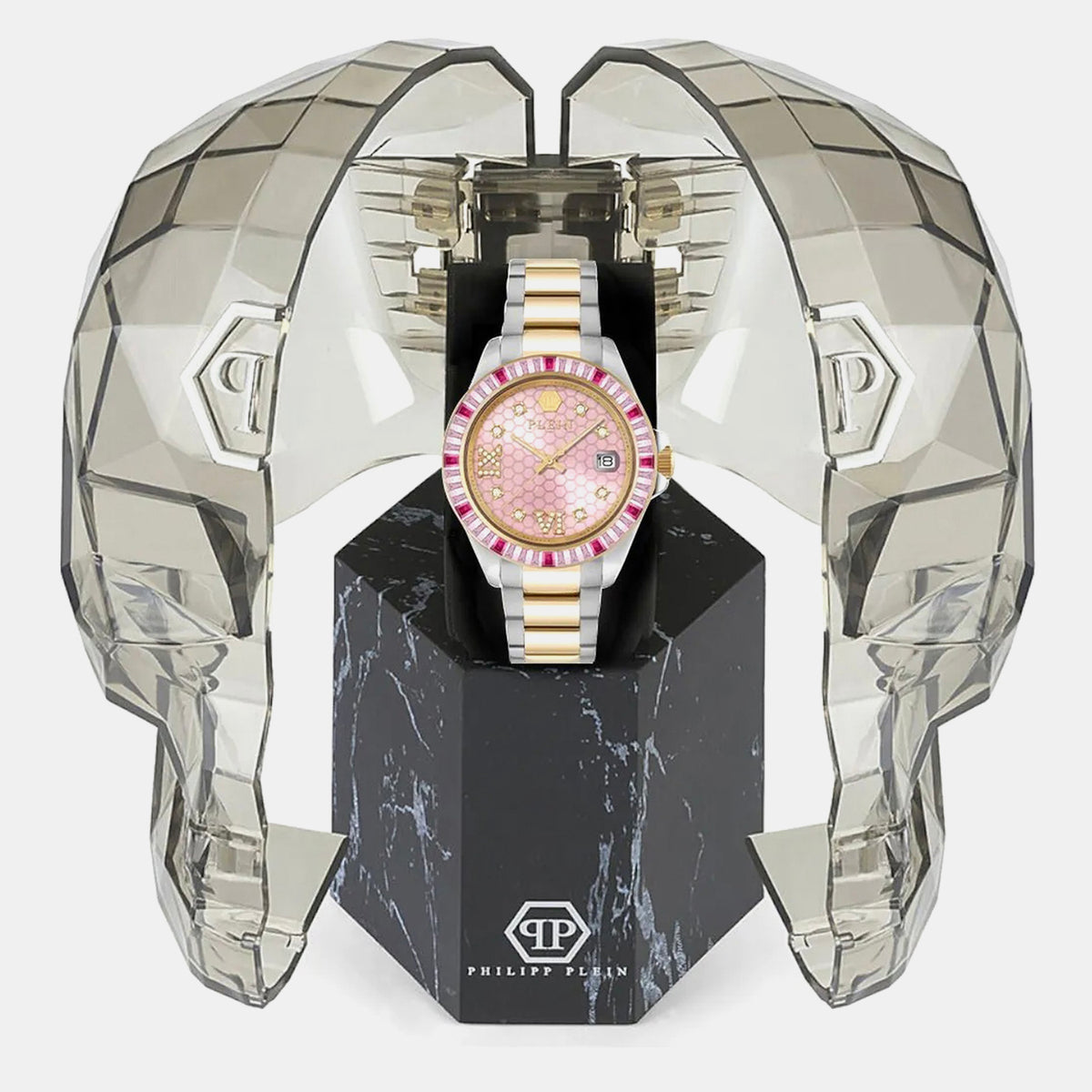 Lady Empire Unisex Quartz Pink Dial Analog Stainless Steel Watch PW2FA0325