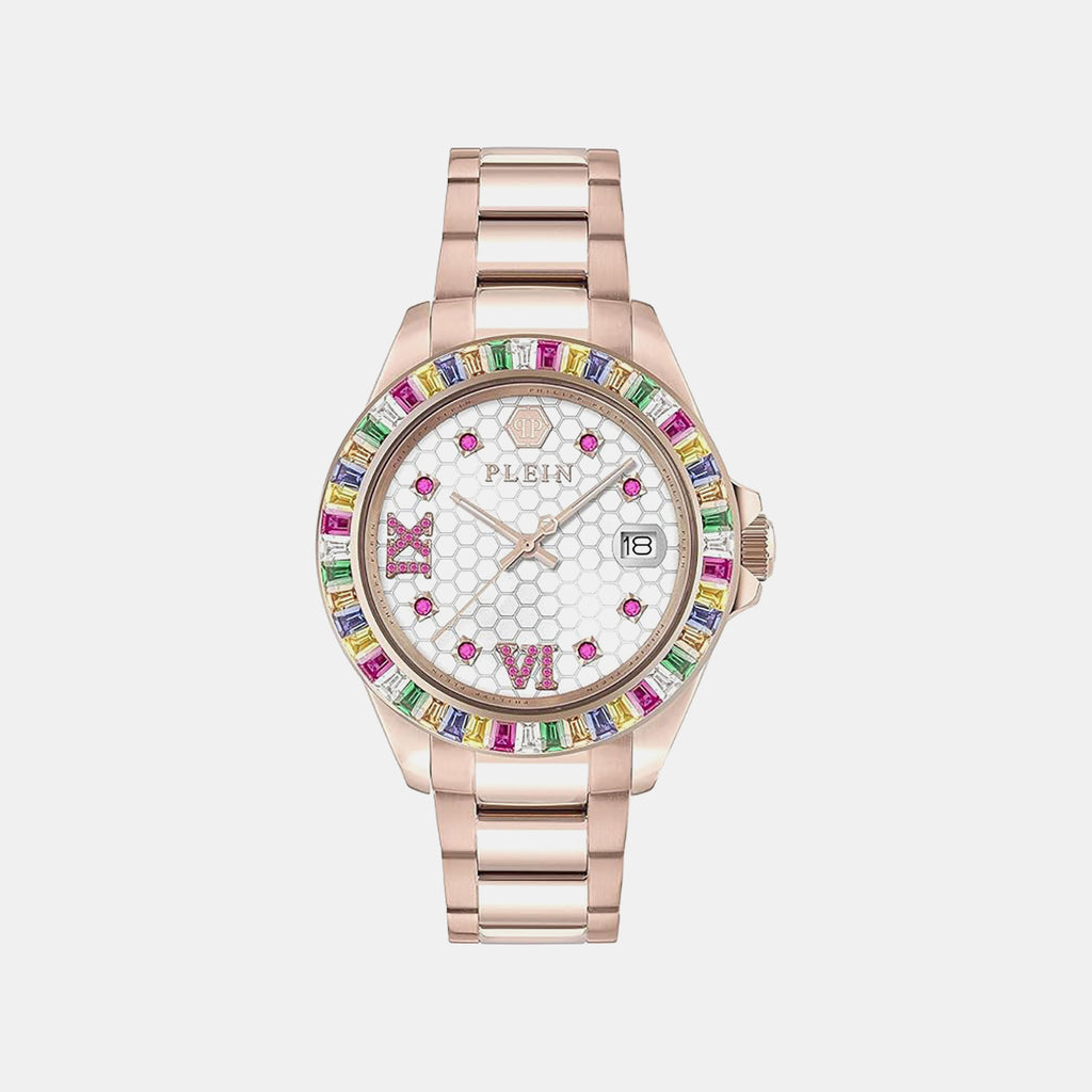 Women Quartz Silver White Dial Analog Metal Watch PW2FA0425