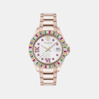 Women Quartz Silver White Dial Analog Metal Watch PW2FA0425