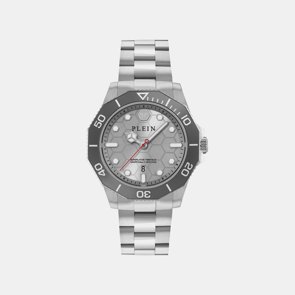 Men Quartz Grey Dial Analog Stainless Steel Watch PW2GA0326