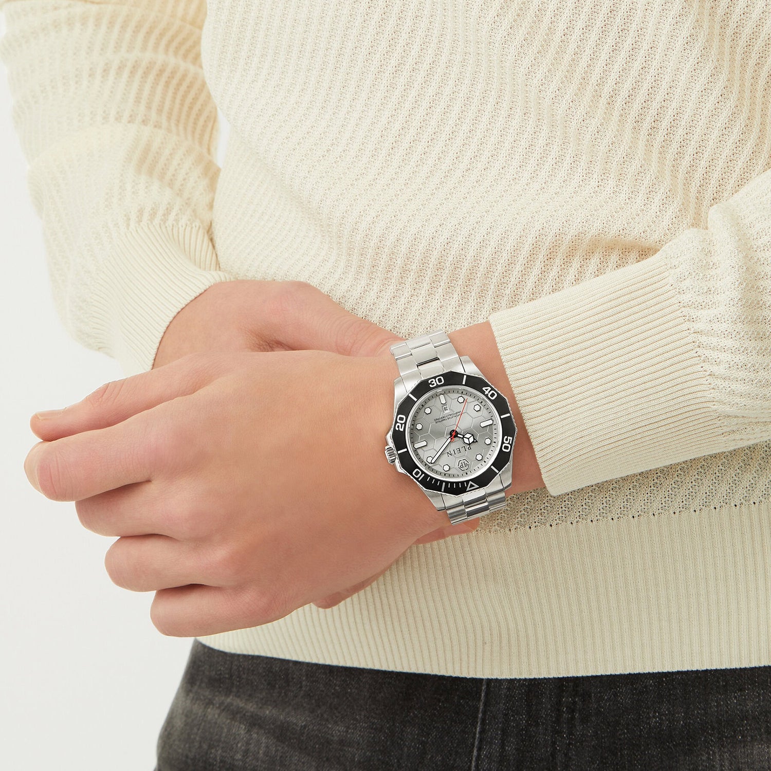 Men Quartz Grey Dial Analog Stainless Steel Watch PW2GA0326