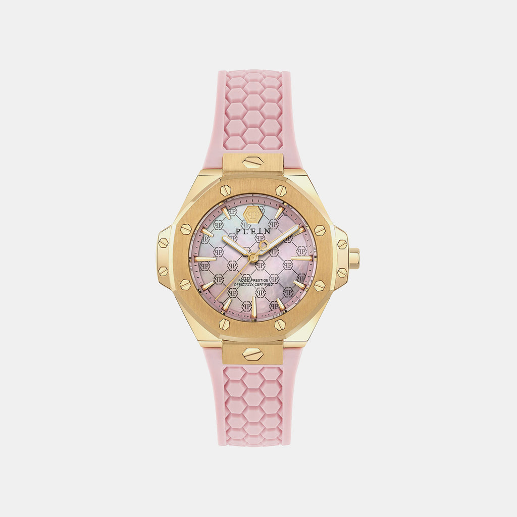 Women Quartz Pink Dial Analog Silicone Watch PW4FA0225