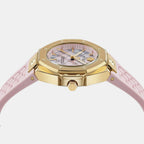 Women Quartz Pink Dial Analog Silicone Watch PW4FA0225