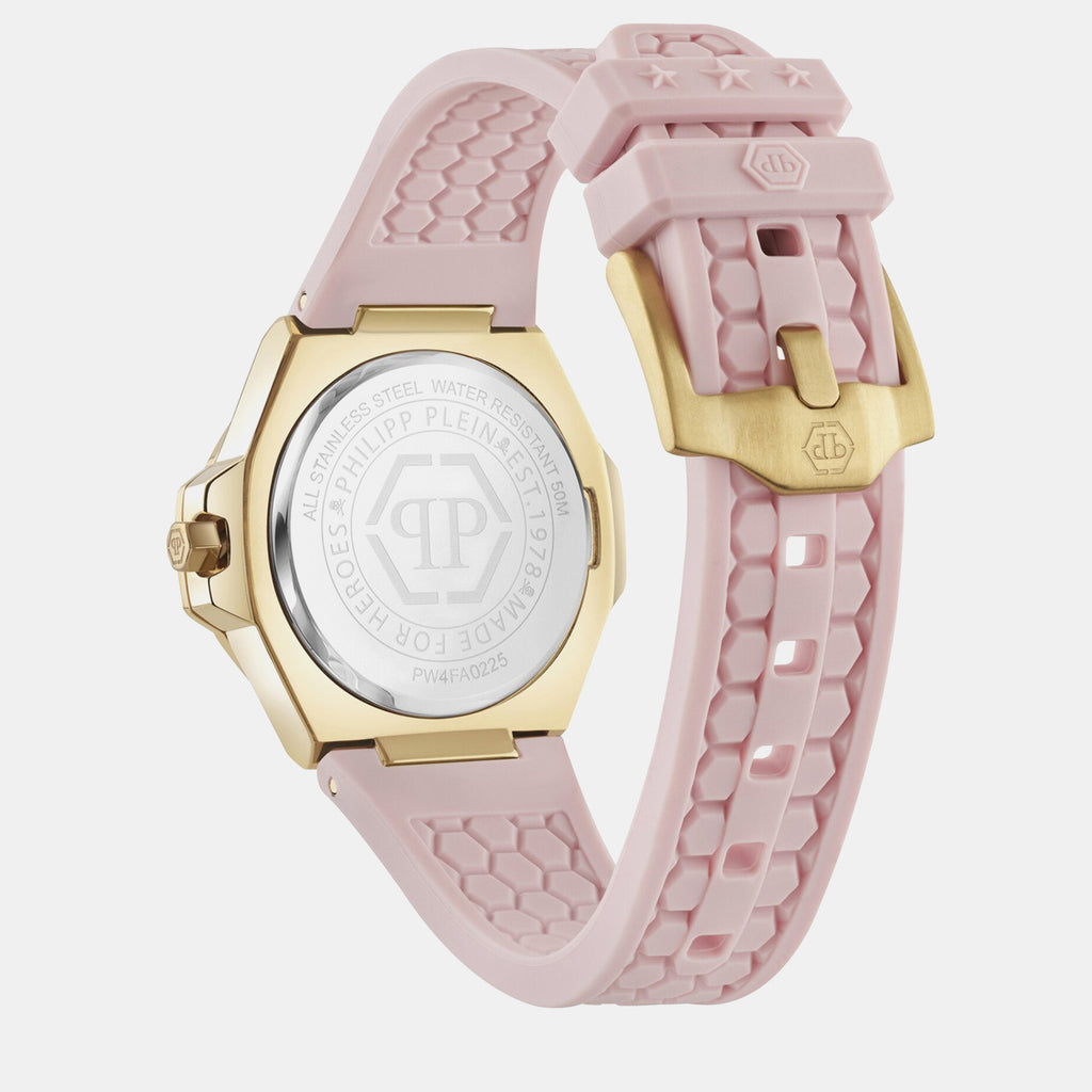 Women Quartz Pink Dial Analog Silicone Watch PW4FA0225