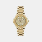 Women Quartz Gold Dial Analog Metal Watch PW4FA0525