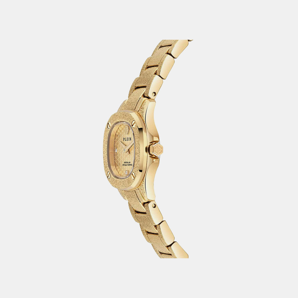 Women Quartz Champagne Dial Analog Metal Watch PW5FA0225