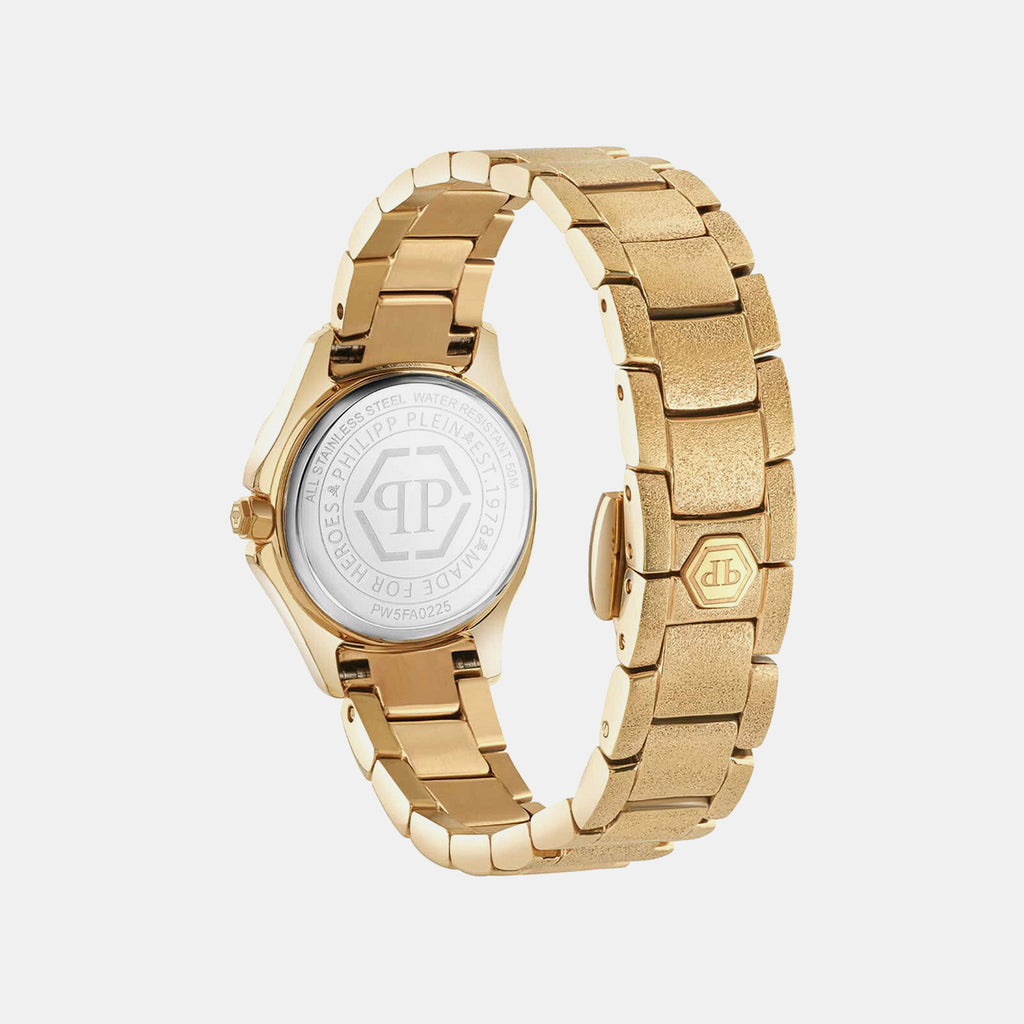 Women Quartz Champagne Dial Analog Metal Watch PW5FA0225