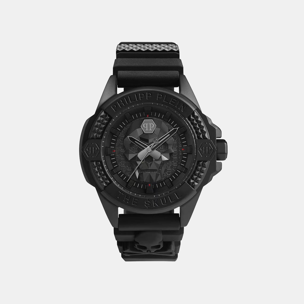 Men Quartz Black Dial Analog Silicone Watch PWAAA0721