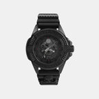 Men Quartz Black Dial Analog Silicone Watch PWAAA0721