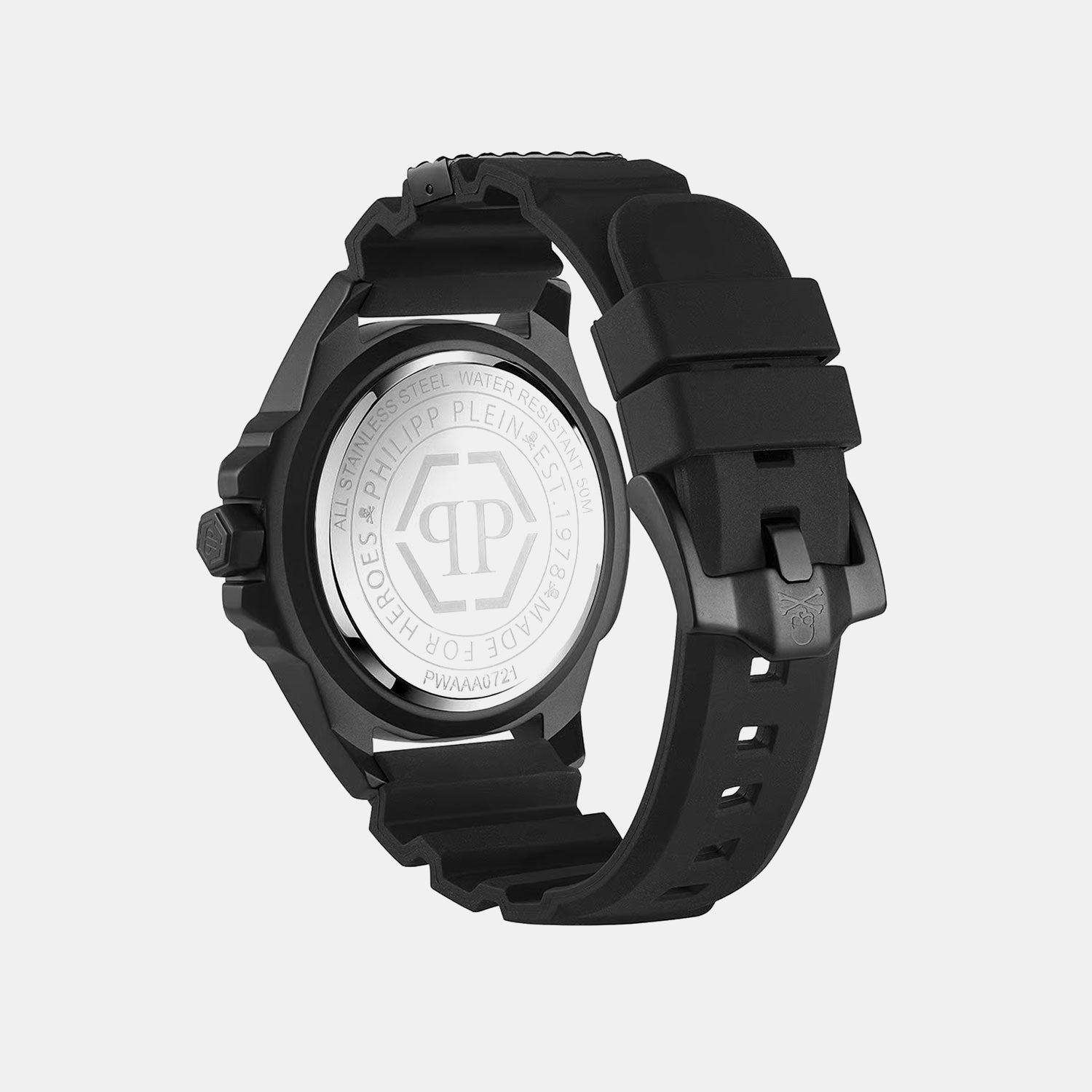 Men Quartz Black Dial Analog Silicone Watch PWAAA0721