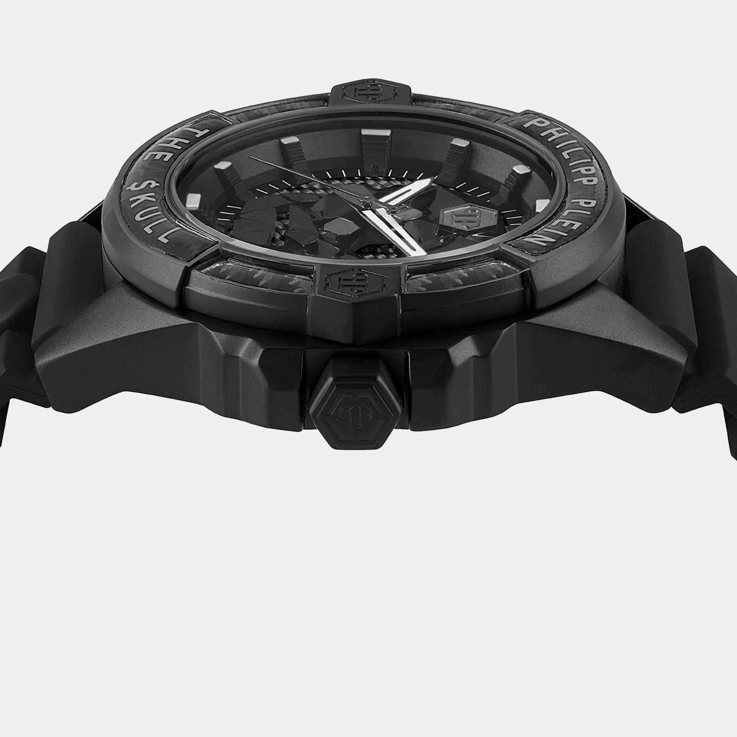 The $Kull Carbon Fiber Men's Black Analog Silicon Watch PWAAA2022