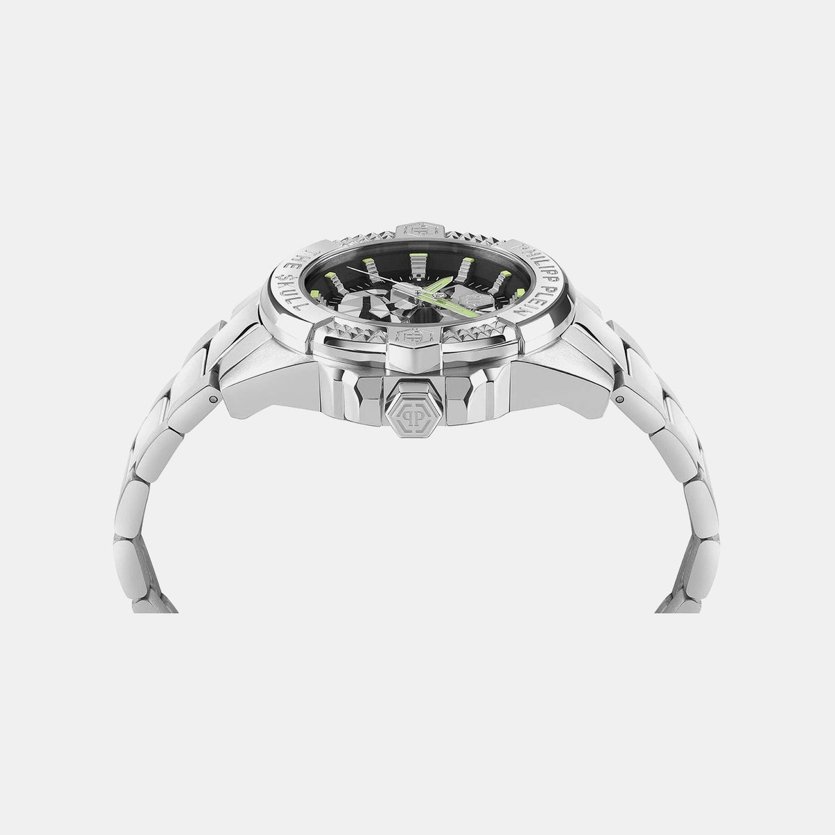 Aaa - The Skull Men Quartz Black Dial Analog Stainless Steel Watch PWAAA2725