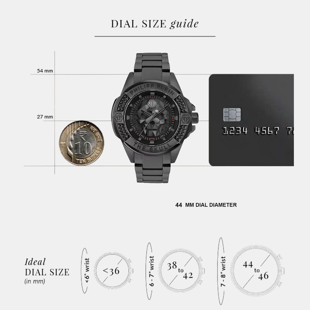 Men Quartz Black Dial Analog Stainless Steel Watch PWAAA3025
