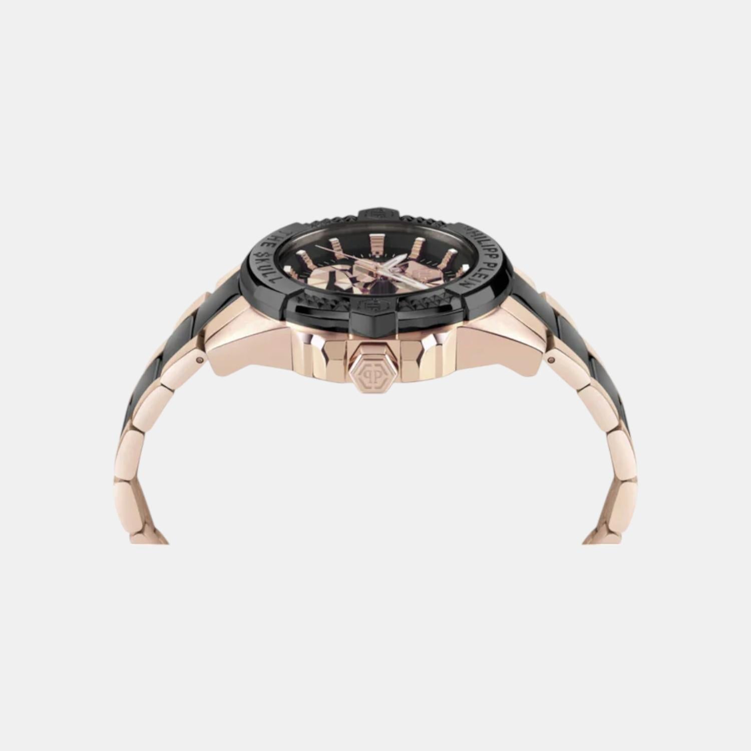 Men Quartz Black Dial Analog Stainless Steel Watch PWAAA3125