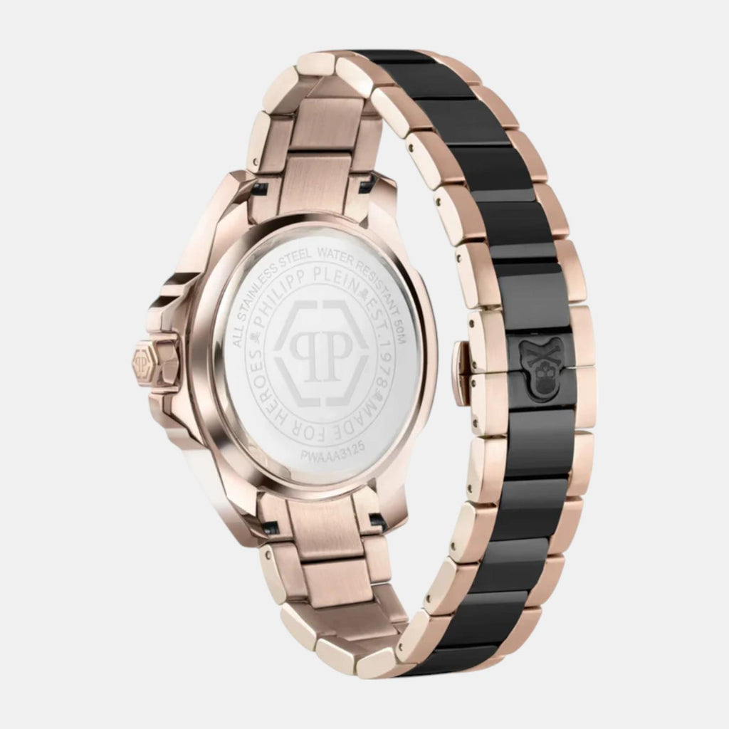 Men Quartz Black Dial Analog Stainless Steel Watch PWAAA3125